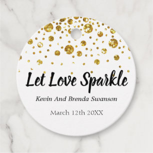 Etiquetas Para Recuerdos Dejen que el amor esparzca al Boda de los Confetti