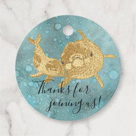 Etiquetas Para Recuerdos Delfín bebé de oro de Baby Shower