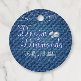 Etiquetas Para Recuerdos Denim y diamantes