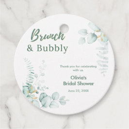 Etiquetas Para Recuerdos Desayuno Brunch de Eucalipto Botánico y Bridal Sho