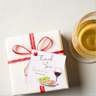 Etiquetas Para Recuerdos Desayuno Nupcial de Vino y Charcutería