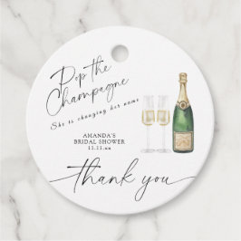 Etiquetas Para Recuerdos Descorcha el champán - gracias fiesta de regalos d