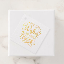 Etiquetas Para Recuerdos Deseos de Año Nuevo y besos de medianoche