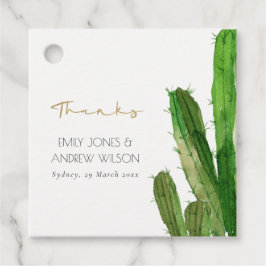 ETIQUETAS PARA RECUERDOS DESERT CACTUS FOLIAGE WATERCOLOR BODA GRACIAS