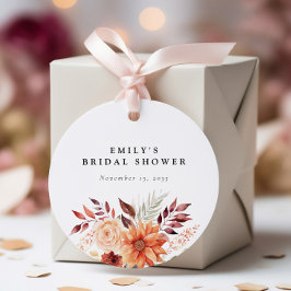 Etiquetas Para Recuerdos Despedida de soltera boho floral de otoño