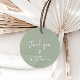 Etiquetas Para Recuerdos Despedida de Soltera Boho Verde Salvia Agradecimie