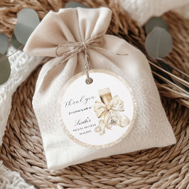 Etiquetas Para Recuerdos Despedida de soltera Champagne & Pearls Gracias