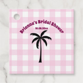 Etiquetas Para Recuerdos Despedida de Soltera de Palma Blanca Cuadros Rosas