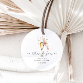 Etiquetas Para Recuerdos Despedida de soltera de perlas rosadas de agradeci