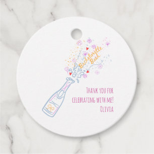 Etiquetas Para Recuerdos Despedida de soltera floral caprichosa dibujada a