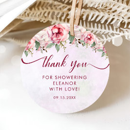 Etiquetas Para Recuerdos Despedida de Soltera Floral Rosa