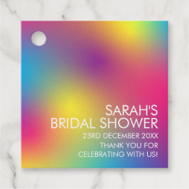 Etiquetas Para Recuerdos Despedida de soltera holográfica con gradiente de 