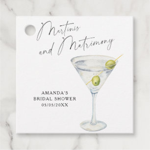 Etiquetas Para Recuerdos Despedida de soltera Martinis y Matrimonio