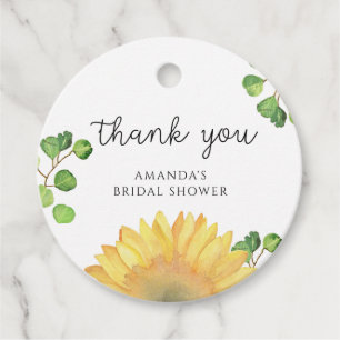 Etiquetas Para Recuerdos Despedida de soltera minimalista de girasoles 