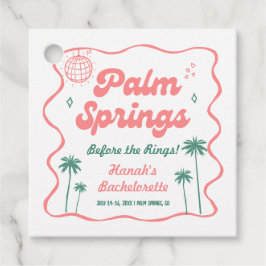 Etiquetas Para Recuerdos Despedida de soltera rosa y verde en Palm Springs