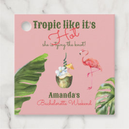 Etiquetas Para Recuerdos Despedida de soltera Tropical Rosa Caliente en Pal