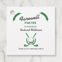 Etiquetas Para Recuerdos Despedida Jubilación Club de Golf Wreath Fiesta te