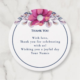 Etiquetas Para Recuerdos Detalles de la marina rosa de Fuchsia Gabinete Cód