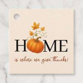 Etiquetas Para Recuerdos Día de Acción de Gracias Calabaza El Hogar es Dond