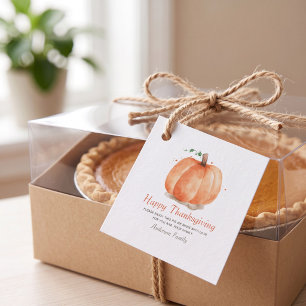 Etiquetas Para Recuerdos Día de Acción de Gracias de calabaza de otoño con 