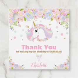 Etiquetas Para Recuerdos Día de Aniversario de Rainbow Unicorn Gracias por 