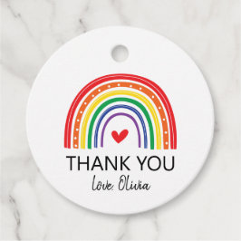 Etiquetas Para Recuerdos Día de Aniversario del Arcoiris Gracias Por Favore