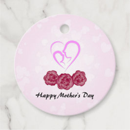 Etiquetas Para Recuerdos Día de la Madre y el Niño en el clavel