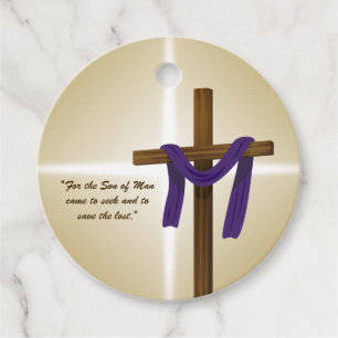 Etiquetas Para Recuerdos Día de la Resurrección de la Violeta Púrpura de la