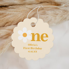 Etiquetas Para Recuerdos Día de nacimiento de un día amarillo