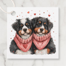 Etiquetas Para Recuerdos Día de San Valentín Bernese Mountain Dogs