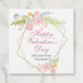 Etiquetas Para Recuerdos Día de San Valentín Bonito Personalizado Floral ro