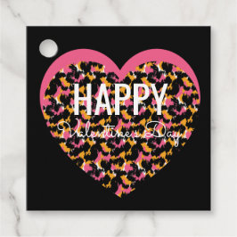 Etiquetas Para Recuerdos Día de San Valentín Corazón de Impresión Animal