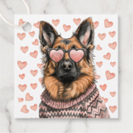 Etiquetas Para Recuerdos Día de San Valentín German Shepherd Dog