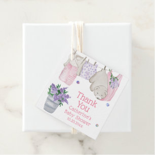 Etiquetas Para Recuerdos Día del baño del oso de acuarela para baby shower