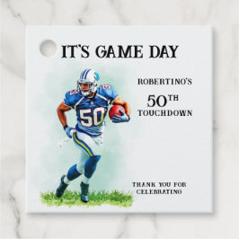 Etiquetas Para Recuerdos Día del Juego Corriendo el Fútbol Americano 50 cum