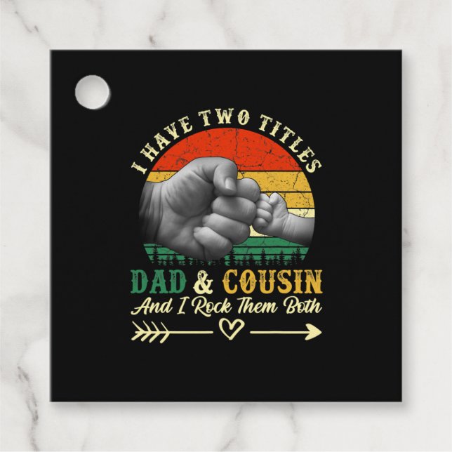 Etiquetas Para Recuerdos Día del padre | Tengo Dos Títulos Papá Y Primo (Anverso)