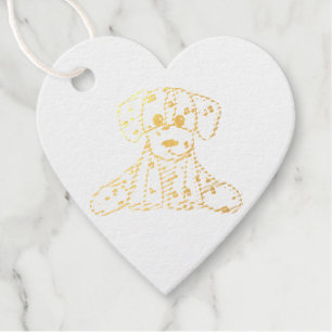 Etiquetas Para Recuerdos Dibujo de perro de peluche dálmata contorno simple