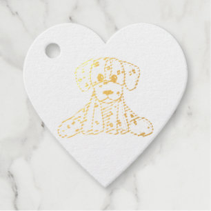 Etiquetas Para Recuerdos Dibujo de perro de peluche dálmata contorno simple