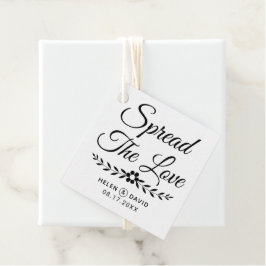 Etiquetas Para Recuerdos Difunde la tipografía negra del amor, boda de flor