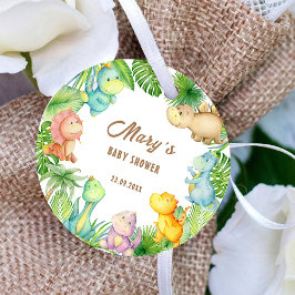 Etiquetas Para Recuerdos Dinosaur Baby Shower
