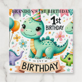 Etiquetas Para Recuerdos Dinosaur Dino Fiesta de cumpleaños 1