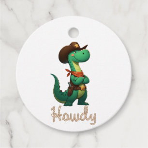 Etiquetas Para Recuerdos Dinosaurio sheriff/vaquero lindo