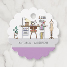 Etiquetas Para Recuerdos Diseñador De Moda O Empresa Seamstress