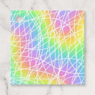 Etiquetas Para Recuerdos Diseño abstracto del arco iris brillante