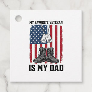 Etiquetas Para Recuerdos Diseño de camiseta patriótica Mi padre es mi veter