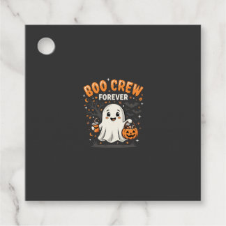 Etiquetas Para Recuerdos Diseño de fantasma de Halloween Boo Crew Forever_1