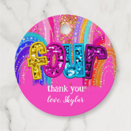 Etiquetas Para Recuerdos Diseño de Fiestas arcoiris para cumpleaños de niño