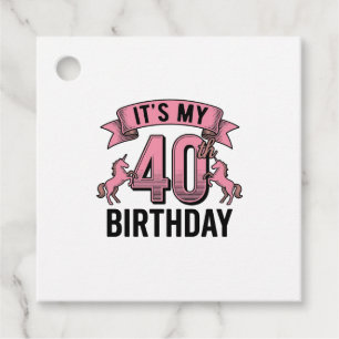 Etiquetas Para Recuerdos Diseño de grabado vintage de unicornio para cumple