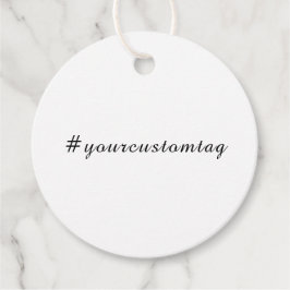 Etiquetas Para Recuerdos Diseño de hashtag personalizado minimalista modern