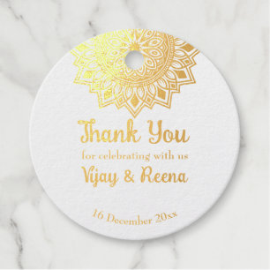 Etiquetas Para Recuerdos Diseño de Mandala nombre personalizado boda frustr
